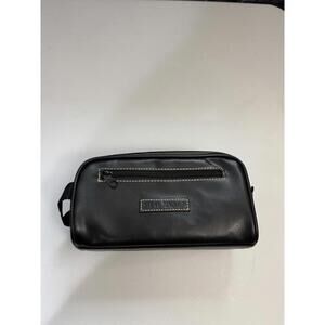 STEVE MADDEN Men's Unisex Toiletry Travel Size Bag Black Clutch 2 Extra Pockets